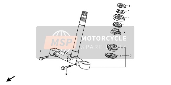 Honda CBR250RA 2013 STEERING STEM for a 2013 Honda CBR250RA