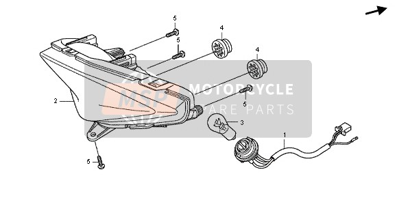 Honda CBR250RA 2013 RÜCKLICHT für ein 2013 Honda CBR250RA