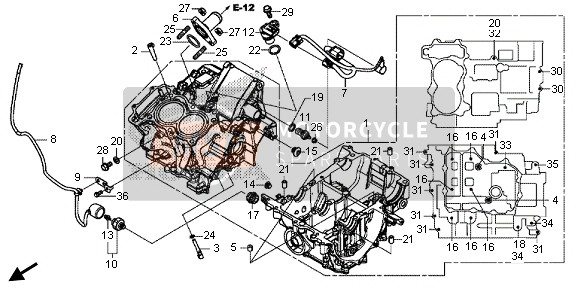 Honda CBR500R 2013 Carter pour un 2013 Honda CBR500R