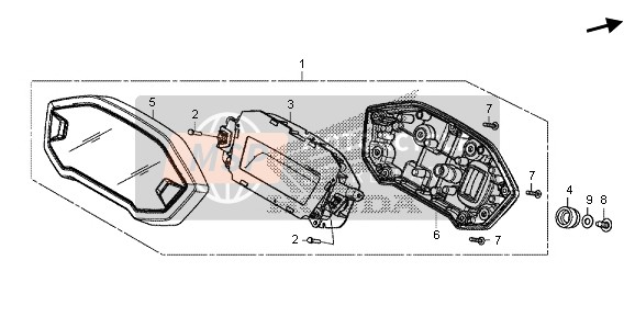 Honda CBR500RA 2013 METER (MPH) for a 2013 Honda CBR500RA