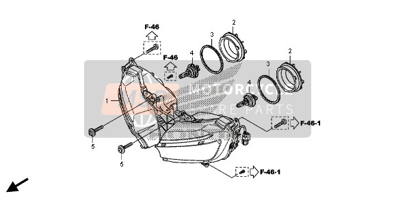 Honda CBR600RA 2013 HEADLIGHT for a 2013 Honda CBR600RA