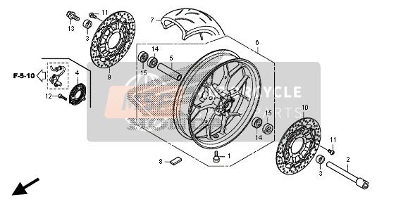 44711MJCA03, Tire, Fr. (Dunlop) (120/70ZR17 M/c 58W), Honda, 0