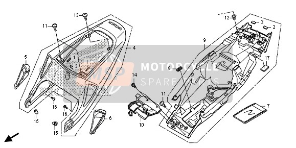 77210MJCA20ZA, Cowl Set, Rr. Seat (Wl) *TYPE1* (TYPE1 ), Honda, 0