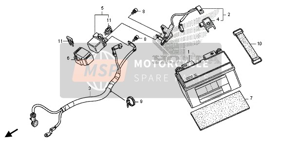 Honda CBR600RR 2013 Batterie pour un 2013 Honda CBR600RR