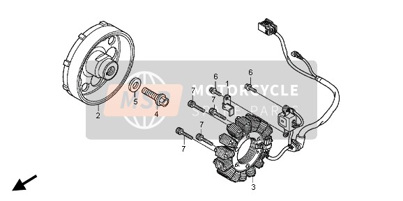 Honda CBR1000RA 2013 Générateur pour un 2013 Honda CBR1000RA