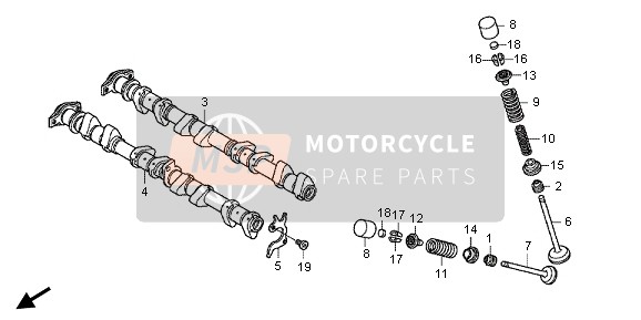 Honda CBR1000RR 2013 CAMSHAFT & VALVE for a 2013 Honda CBR1000RR