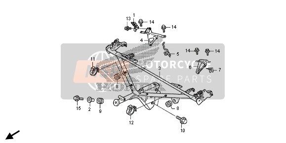 64510MCAS40, Sostegno A,  Cappuccio, Honda, 1