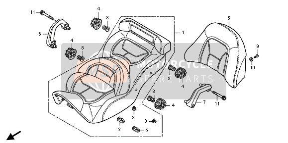 Honda GL1800 2013 Siège pour un 2013 Honda GL1800