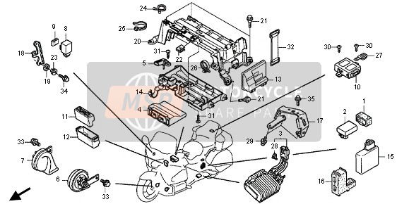 31710MCAS41, Regulator Comp., Reverse, Honda, 2