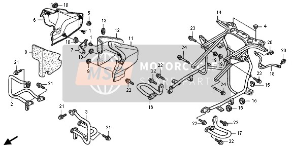 Honda GL1800 2013 Motorbescherming voor een 2013 Honda GL1800