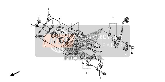 Honda NC700D 2013 Reductie Tandwiel voor een 2013 Honda NC700D