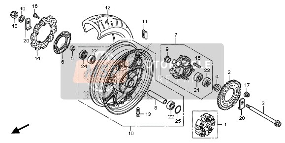 42650MJJD70, Wheel Sub Assy., Rr., Honda, 0