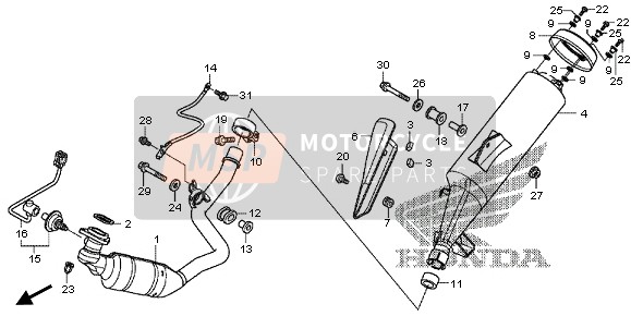 Honda NC700D 2013 EXHAUST MUFFLER for a 2013 Honda NC700D