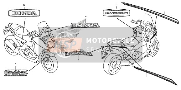 Honda NC700D 2013 MARKE & EMBLEM für ein 2013 Honda NC700D