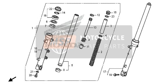 Honda NC700SA 2013 FRONT FORK for a 2013 Honda NC700SA