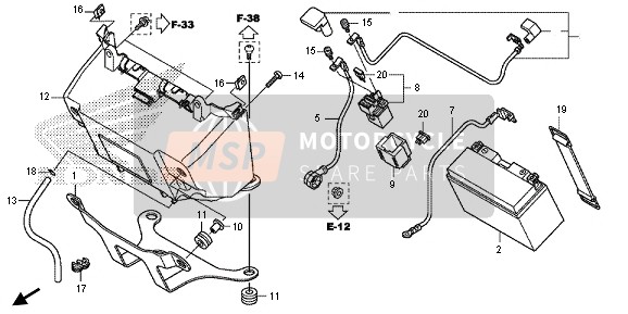 Honda NC700SA 2013 BATTERIE für ein 2013 Honda NC700SA