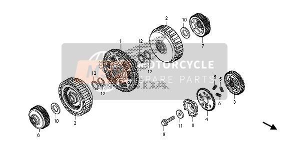 Honda NC700SD 2013 CLUTCH for a 2013 Honda NC700SD