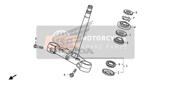 Honda NC700SD 2013 Piantone dello sterzo per un 2013 Honda NC700SD