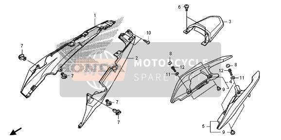 Honda NC700SD 2013 SEAT COWL for a 2013 Honda NC700SD