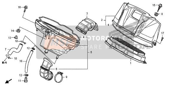 Honda NC700SD 2013 Luchtfilter voor een 2013 Honda NC700SD