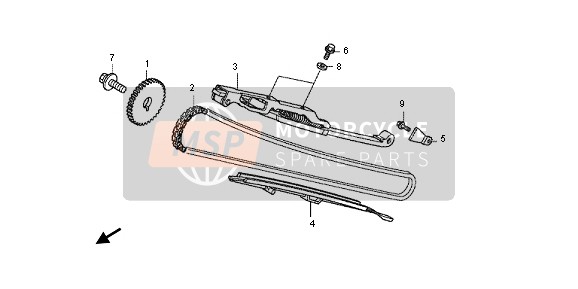 Honda NC700XA 2013 CAM CHAIN & TENSIONER for a 2013 Honda NC700XA