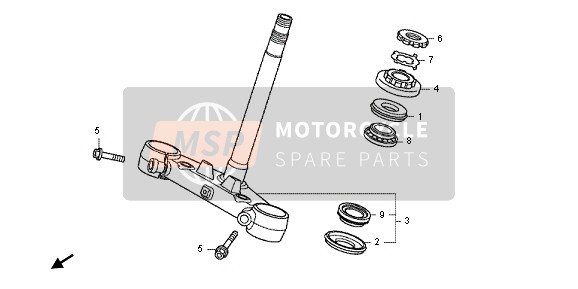 Honda NC700XA 2013 GABELBRÜCKE für ein 2013 Honda NC700XA