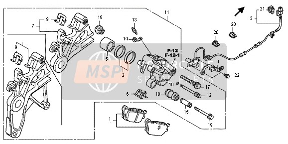 REAR BRAKE CALIPER