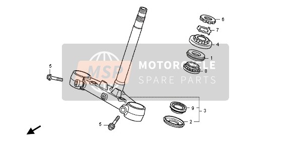 Honda NC700XD 2013 STEERING STEM for a 2013 Honda NC700XD