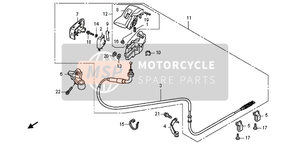 Honda NC700XD 2013 Palanca del freno de estacionamiento para un 2013 Honda NC700XD