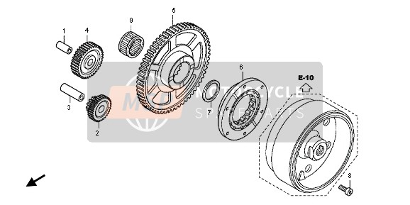 Honda NC700X 2013 STARTING MOTOR for a 2013 Honda NC700X