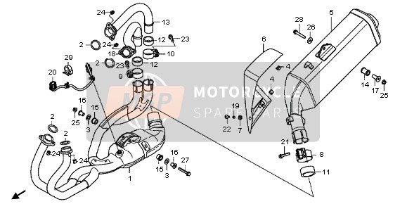 Honda VFR800X 2013 Silenziatore di scarico per un 2013 Honda VFR800X