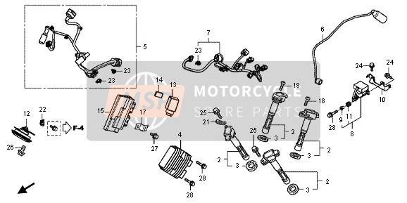 Honda VFR800X 2013 Arnés secundario para un 2013 Honda VFR800X