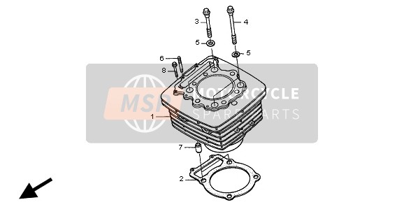 Honda SLR650 1997 CYLINDER for a 1997 Honda SLR650