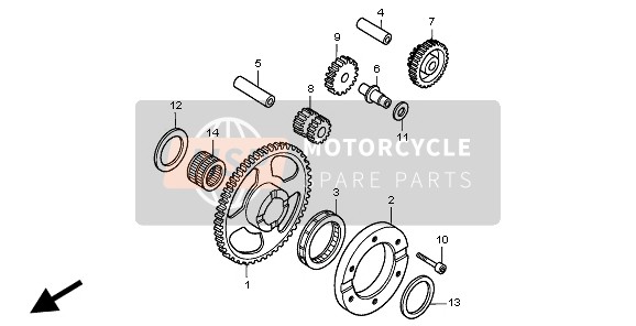 Honda SLR650 1997 STARTING CLUTCH for a 1997 Honda SLR650