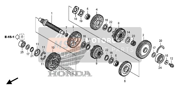 Honda VFR1200XD 2013 TRANSMISSION (COUNTERSHAFT) for a 2013 Honda VFR1200XD