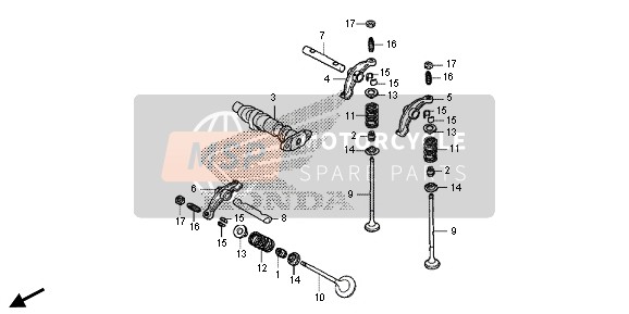 Honda VT750CS 2013 CAMSHAFT VALVE (FRONT) for a 2013 Honda VT750CS