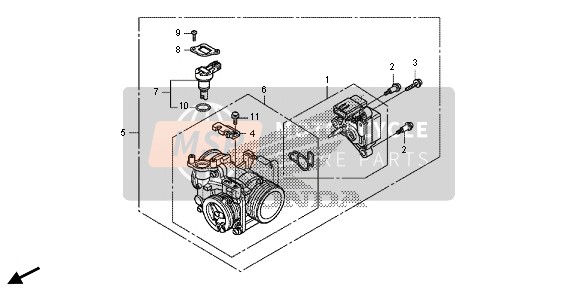 Honda VT750CS 2013 THROTTLE BODY for a 2013 Honda VT750CS