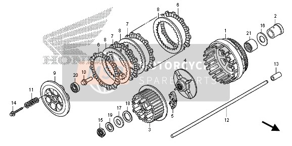 Honda VT1300CXA 2013 CLUTCH for a 2013 Honda VT1300CXA