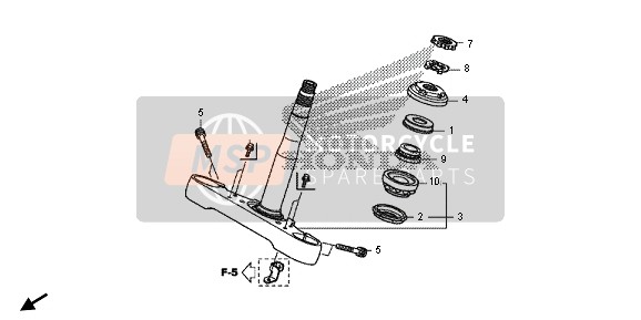 91016MR7003, Lager, Hoofdpijp (Ntn), Honda, 4