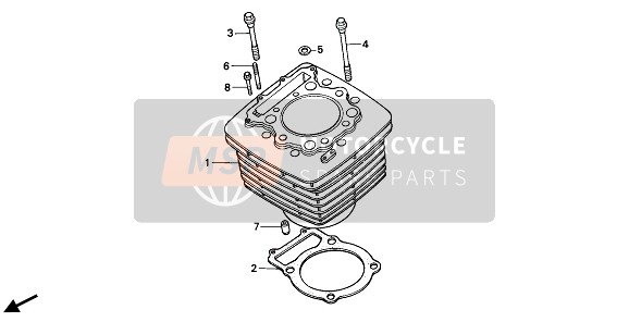 Honda XBR500 1985 CYLINDER for a 1985 Honda XBR500