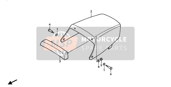 Honda XBR500 1985 Sedile posteriore per un 1985 Honda XBR500