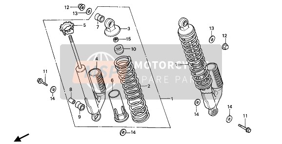 90309315000, Hutmutter,Federbein, Honda, 2