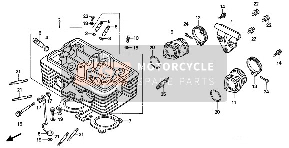 12211250310, Clip, Valve Guide, Honda, 3