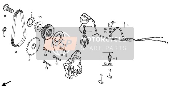 93500060400A, Tornillo Alomado 6X40, Honda, 2