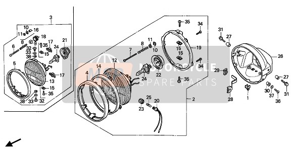 61301ML4000, Case, Headlight, Honda, 0