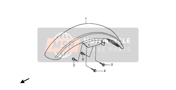 Honda CMX450C 1986 FRONT FENDER for a 1986 Honda CMX450C