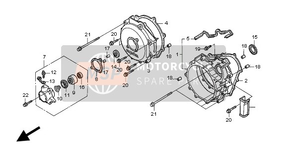 Honda ST1100A 1997 Coperchio frizione per un 1997 Honda ST1100A