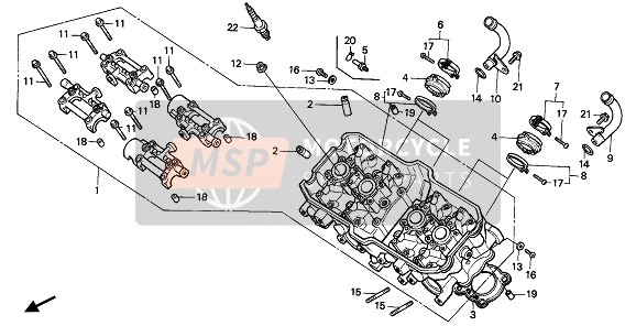 92900060220E, Stehbolzen, 6X22, Honda, 4