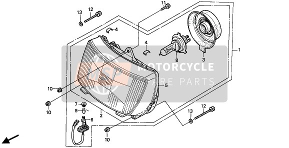 Honda CBR600F 1987 Faro (UK) para un 1987 Honda CBR600F