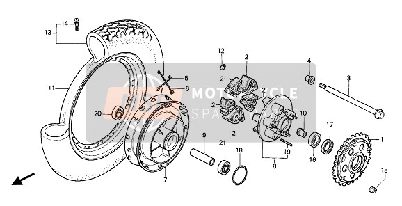 42301MM2770, Axle, Rr. Wheel, Honda, 0